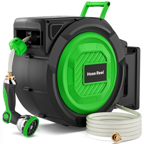 Retractable Garden Hose Reel, 5/8 in x 100 ft...