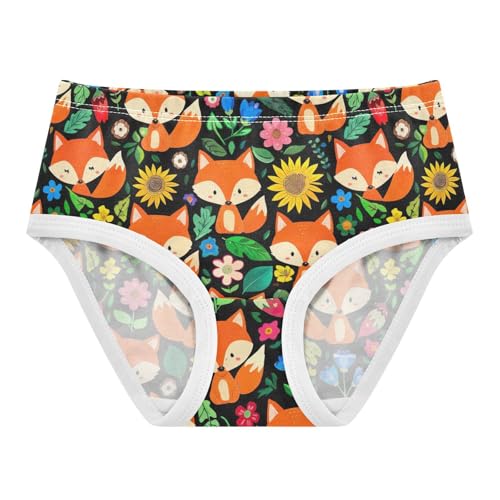 Joisal Cotton Toddler Girls Underwear Cute Colorful Cartoon Foxes Cute Panties Girl Personalized Briefs Kids Undies 2t