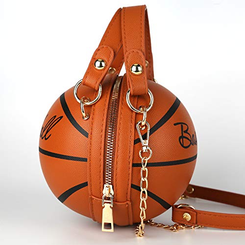 LoveWLC basketball Shaped purse Cross Body Bag,PU Handbag Shoulder Bag for Girls Women3
