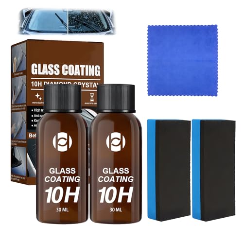 2 Unidades Sellador De Cristales Para Coche,Alta Eficiencia Anti Lluvia Cristales Coche,Con Efecto Loto Nano Glass Coating,Repelente Al Agua,Repelente A La Suciedad,Visión Clara