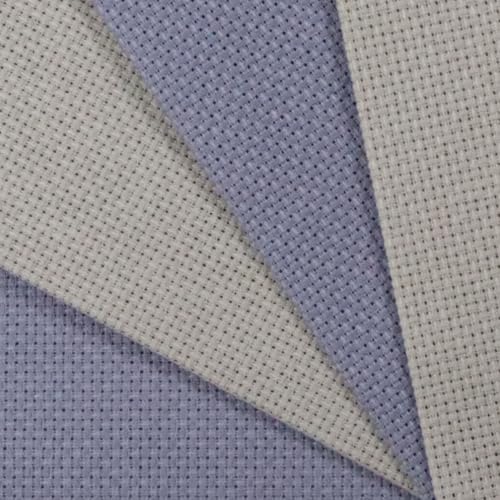 Image of KCS 4 /6 pc of 12 inch x 18 inch(30cmx45cm) 16 Count Cotton Aida Cloth Cross Stitch Fabric (4 pc,Pearl Grey+Light Steel Grey)