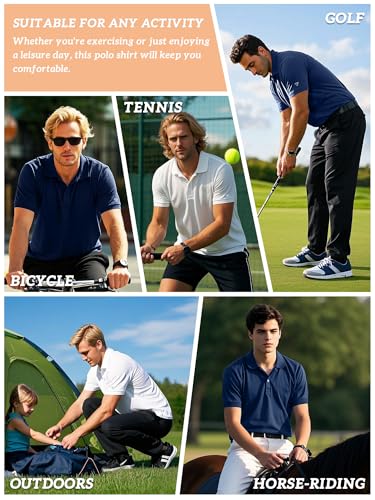 Chemise de golf homme polo léger respirant imprimé uni décontracté