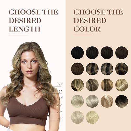 Image of GOO GOO Seamless Clip in Hair Extensions Real Human Hair Remy Extensions