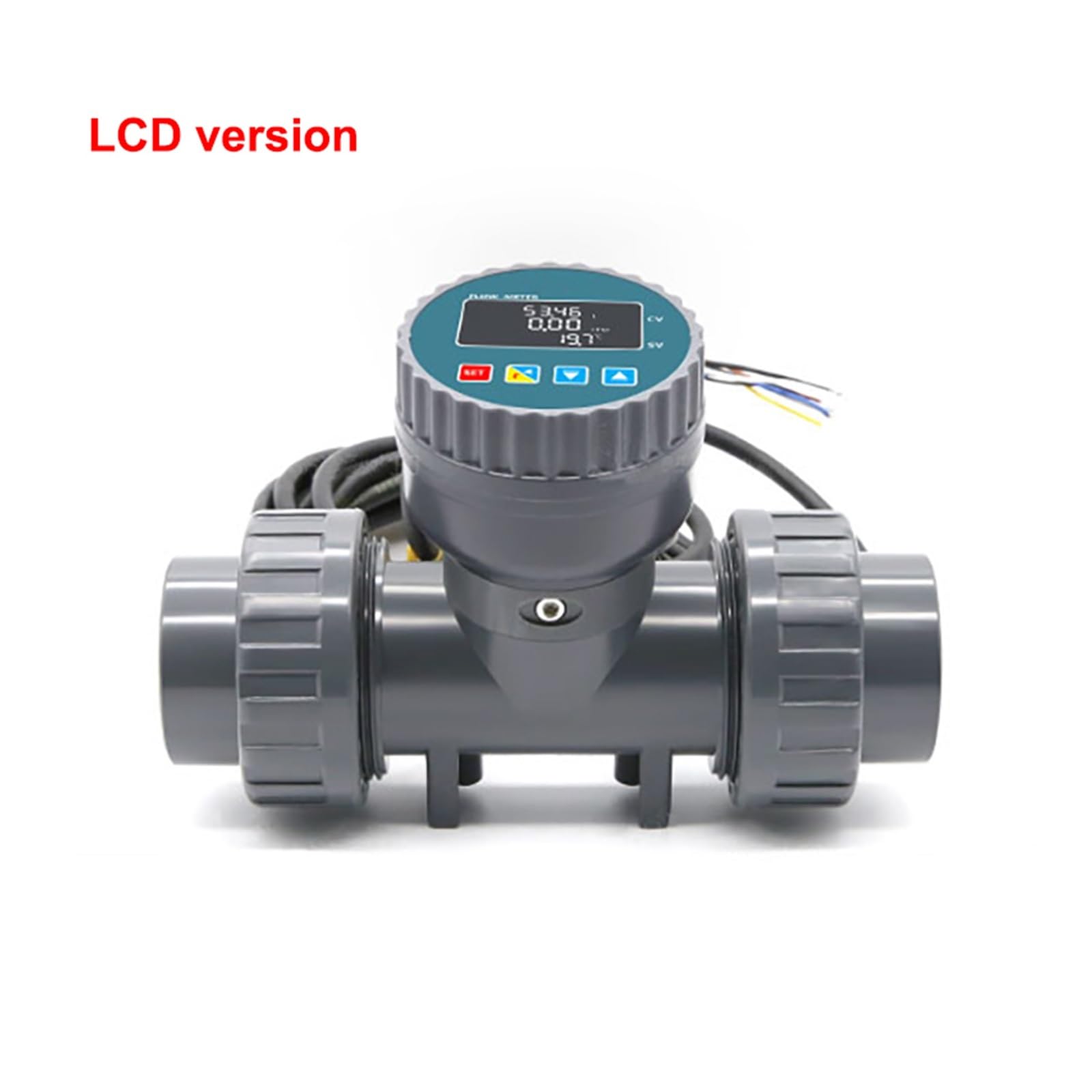 Medidor De Flujo Con Pantalla Digital Inteligente Alta Precisión, DN25-80, Electrónico RS485, Sensor Agua LCD For Riego Granja/jardín Flujo Másico Instantáneo(DN80,LCD version)
