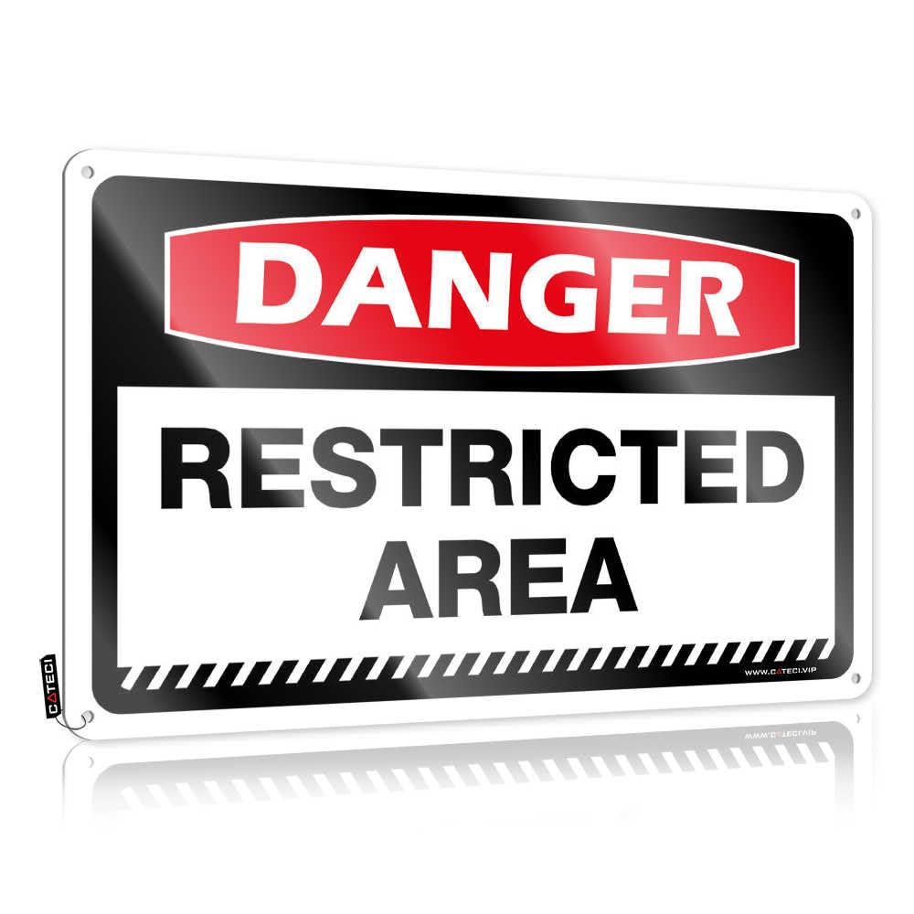 Fzfn Colour Dorm Room Stuff, Matal Sign Days Accessory Danger Restricted Area | Rustic Old-Fashioned Wall Art(30X40cm)