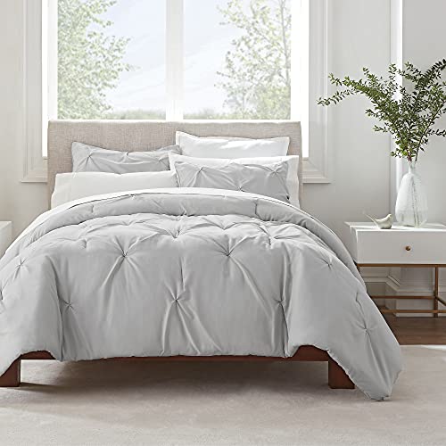 SERTA Simply Clean Soft Lightweight Pleated 3 Piece...