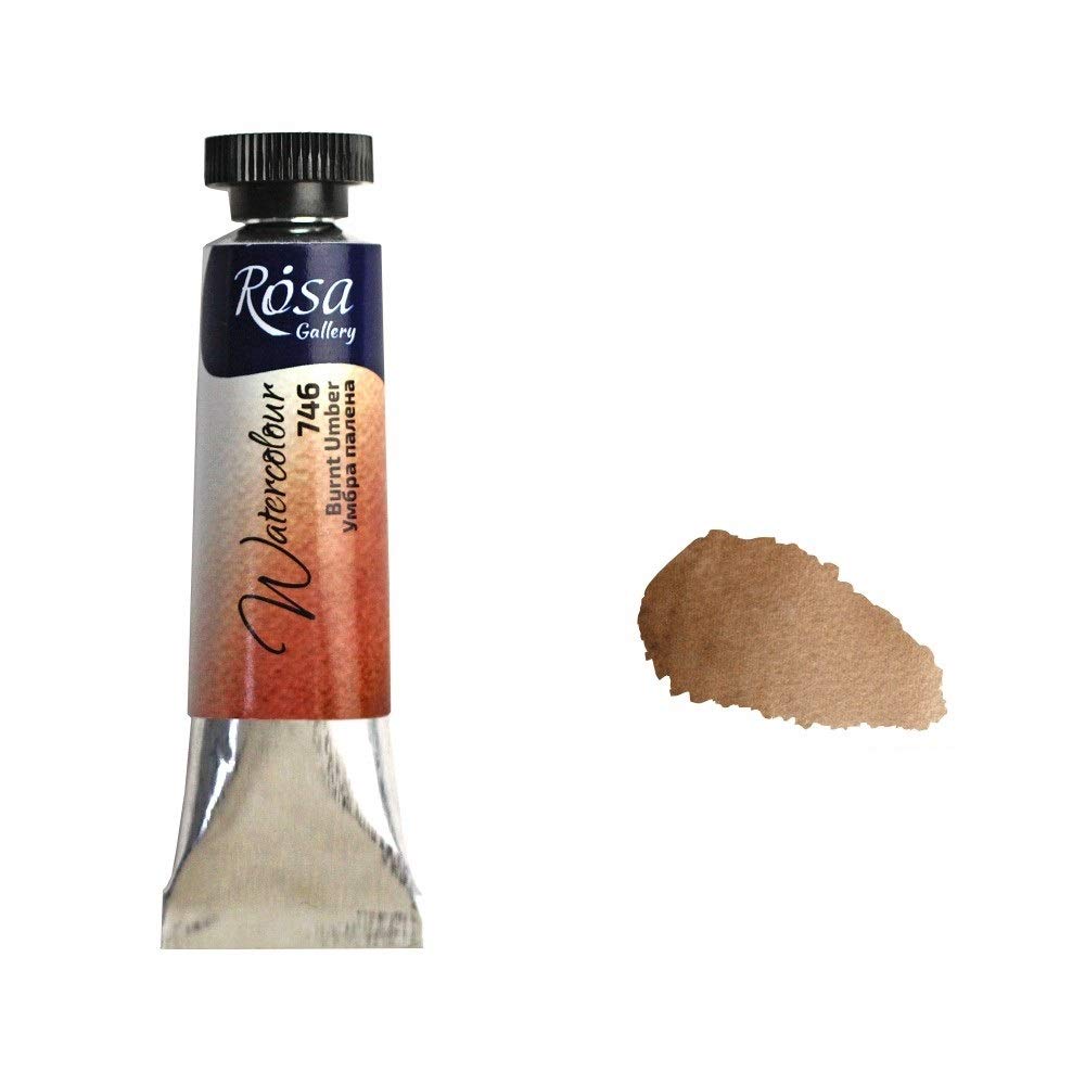 HSD Rosa Gallery Burnt Umber Watercolour Paint Tube10MlPremium Artist Quality from B&Q