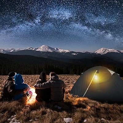 Bessport Camping Tent 1/2 Person Tent Waterproof Two Doors Backpacking Tent Easy Setup Lightweight for Outdoor, Hiking Mountaineering Travel