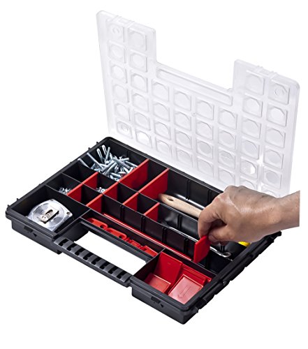XL Doppeldecker Organizer Sortimentskasten 12-54 Fächer Kleinteilemagazin Schraubenbox Werkzeugkasten Schmuckbox… – Bild 5