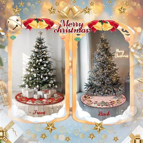Double-Sided-Snowman-Reindeer-Santa-Snowman-Snowflake-Christmas-Tree-Skirt-Snowman-Tree-Skirt-for-Winter-Holiday-Party-Christmas-Tree-Skirt-Decoration-36-Inch-Pink-Tree-Skirt Double Sided Snowman Reindeer Santa Snowman Snowflake Christmas Tree Skirt Snowman Tree Skirt for Winter Holiday Party Christmas Tree Skirt Decoration 36 Inch Pink Tree Skirt