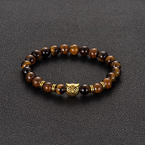 Softones Owl Gifts Owl Bracelets Healing Crystals Bracelet for Women Men Spiritual Energy Beaded Bracelet Set Gifts4