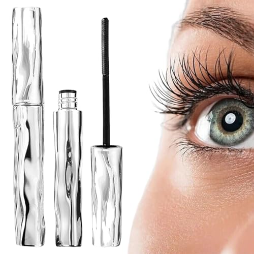 DOVBAN 2pcs Mascara De Pestañas Waterproof,Rimmel Waterproof,Metal Rod Mascara Des Pestañas,Rimel Pestañ-As Volumen y Largura,Másca-Ra Pestañ-As Rizadora 3D,Ligera Sin Grumos