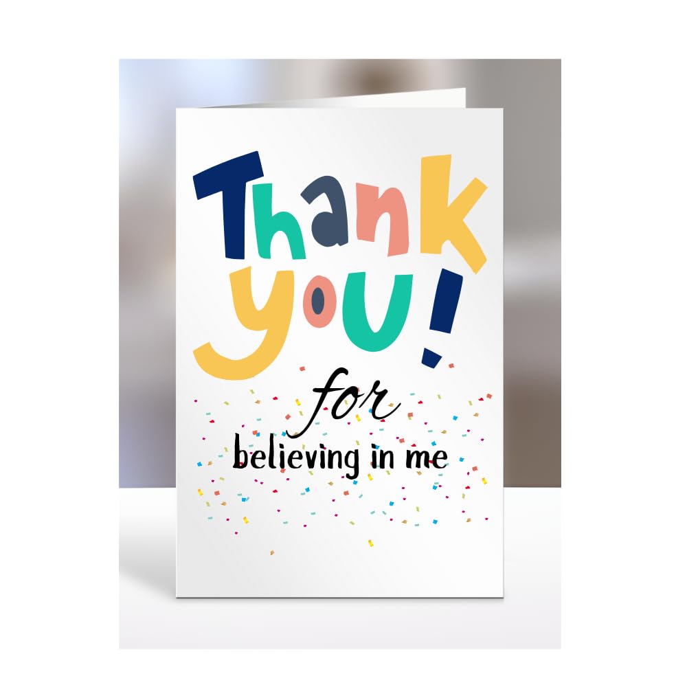 Thank you for believing in me card, Happy Birthday, gifts for men, women, male, female, him, her, presents for Christmas, to say, A5-141_35
