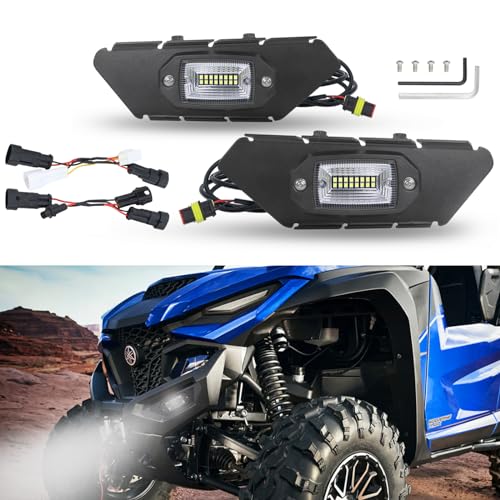 Qagea LED Front Fascia Lights Bumper Cover Light Front Auxiliary Spot Light Accent Lamps Compatible with 2021-2024 Yamaha Wolverine RMAX 2 1000 / RMAX 4 1000 (2PCS)