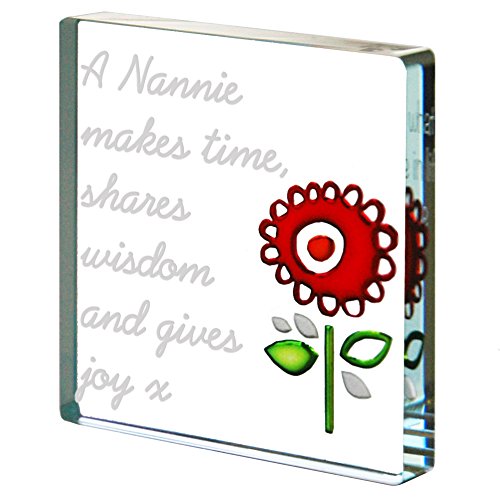 Spaceform Miniature Glass Token Little Red Flower - Nannie 2149