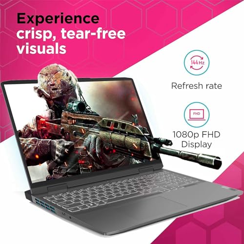 Image of Lenovo LOQ 15 Gaming Laptop RTX4060 - AMD Ryzen7 7840HS - 15.6 FHD IPS Display 144Hz - G-SYNC - Backlit Keyboard - Wi-Fi 6 - USB Type-C - Windows 11 - FHD Webcam - 2023 (32GB DDR5 RAM |1TB PCIe SSD)