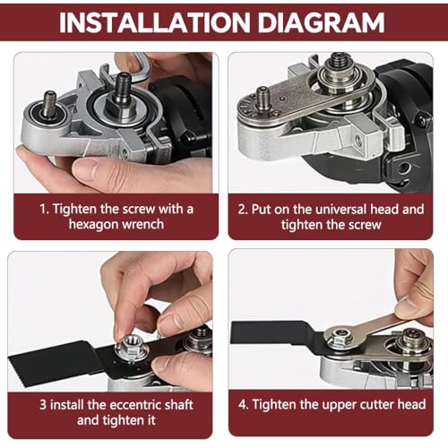 Image of Serplex Oscillating Multitool Blades Accessories Kits, Angle Grinder to Oscillating Tool Multi-Tool Conversion Attachment with Saw Blades Sanding Pads & Hardware, for Wood, PVC, Plastic, Polishing