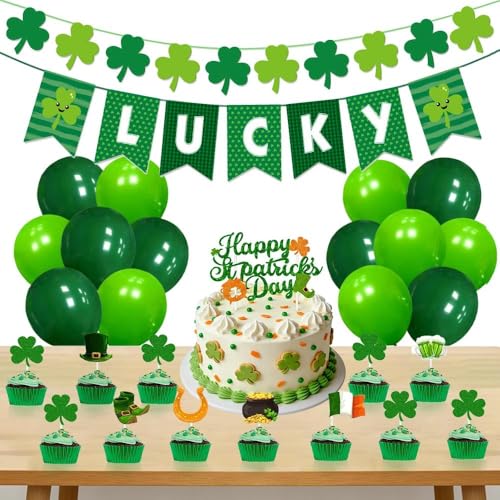 St. Patrick's Day Decorations, 25PCS Green Party Decoration Set, for