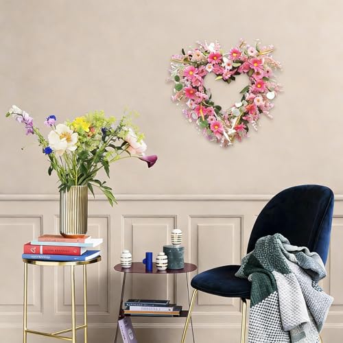 Couronne de tulipes artificielles en rotin pour décoration de maison et entrée