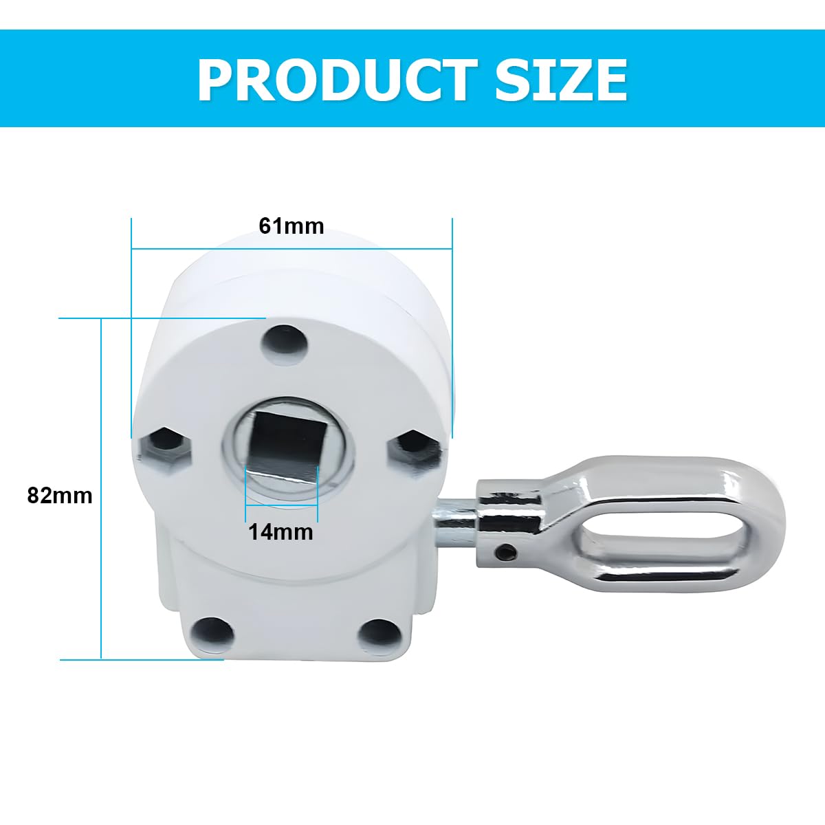 JNNJ Argano per Tende da Sole Rapporto 1:7, Argano Speed per Tende da Sole, Arganello per Tende con Movimento, Arganello Tenda da Sole Modello Speed, Universale Kit Meccanico Hardware Accessori