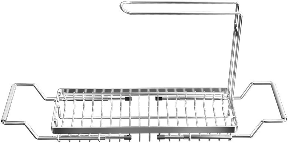 Kitchen Sink Drain Basket Rack Hanging Telescopic Storage Dishwashing Cloth Towel Rack