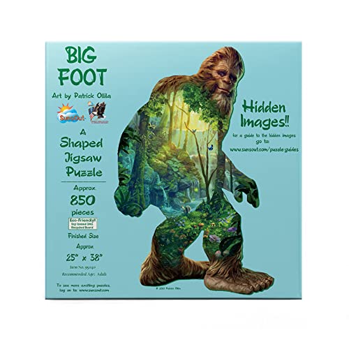 SunsOut - Big Foot - Rompecabezas de 850 piezas de forma especial por el artista Patrick Ollila - Tamaño terminado 25" x 38" - Naturaleza miniatura 1