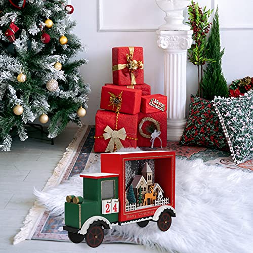 Generic Decorações de caminhão vermelho vintage de Natal: captador de Natal com iluminação LED, mode