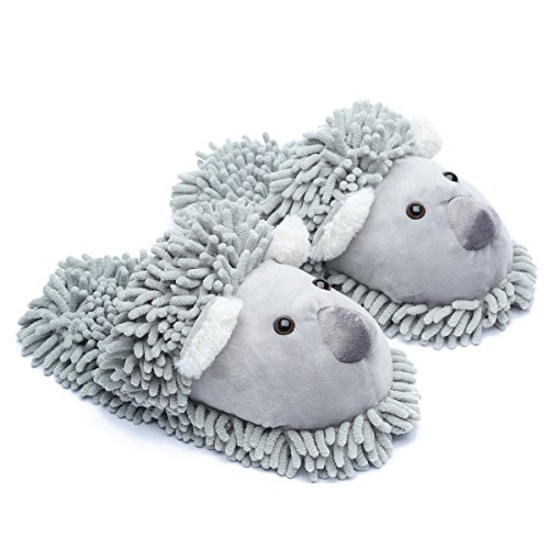 ofoot Womens & Childrens Cute Warm Fuzzy House Slippers Adult Furry Animal Shoes Non Slip Rubber Sole,Monkey Rabbit Koala Fox Owl Cat Lion Bunny Gorilla