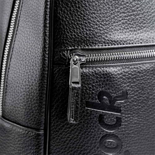 Hard Rock Debossed Logo Pebbled PU Backpack Blk4