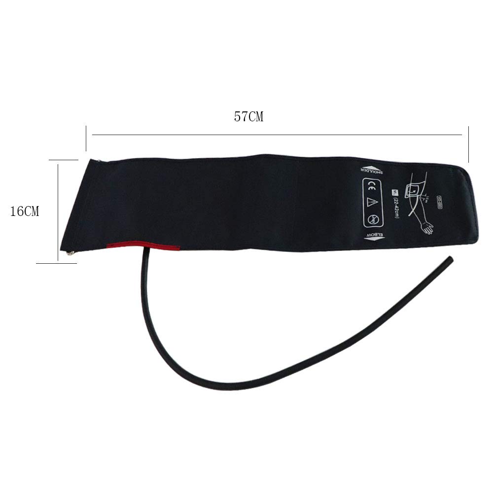CareforYou Puño manual extra largo para adultos para presión arterial, circunferencia de brazo de 22-42 cm, puño de tubo único con manómetro y bombilla de inflado