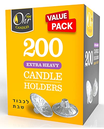 Ohr Extra Heavy Disposable Aluminium Foil Candle Holder, Drip Cup Bobeches - 200 Pack #TOP6