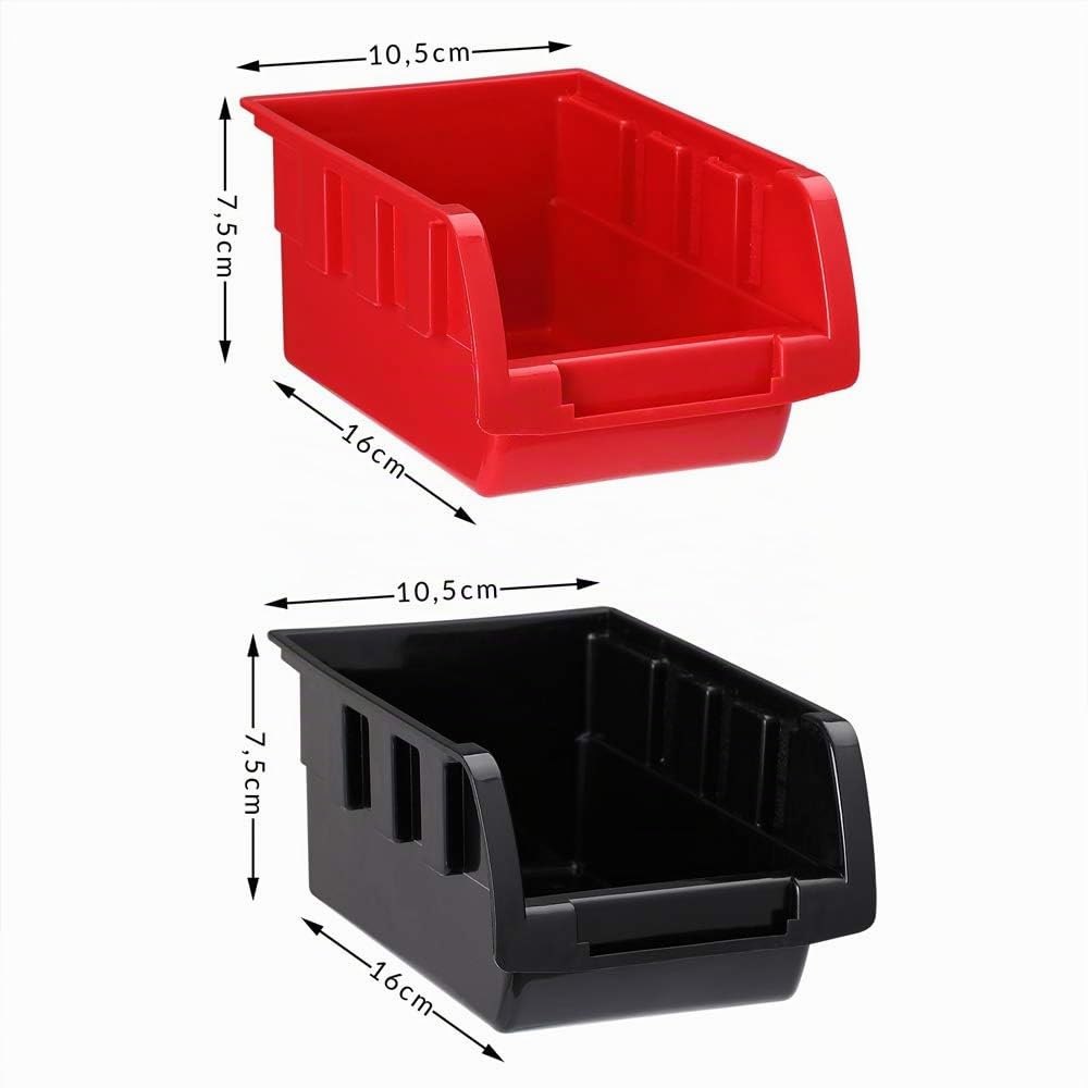 DEUBA® Pannello Preforato Portautensili 86 pz. Box Impilabili Parete Attrezzata Officina Organizer Ampliabile Garage