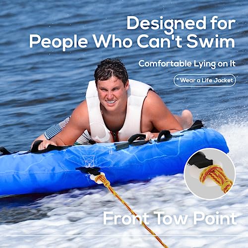 Towable Tube For Boating 1-3 Person Inflatable Towable Water Tube With Front Tow Point For Watersports #TOP1