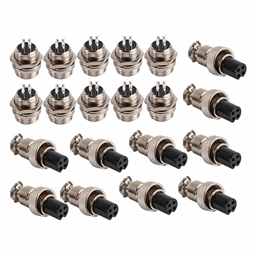 Conector Aviación 10 Sets GX12 4 Pin 12mm Zinc Duradero miniatura 3