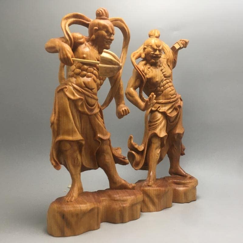 Amazon｜仁王像(金剛力士) 木彫り仏像 2尊一組セット 仏像 金剛力士像 