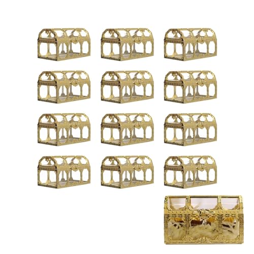 Cajas de Dulces Cofres del Tesoro - Cajas de Regalos para Fiestas de Bodas | 36 Cajas de Recuerdos de Boda, tarros Transparentes, Cajas de Almacenamiento de Dulces, Cajas de Dulces, joyero