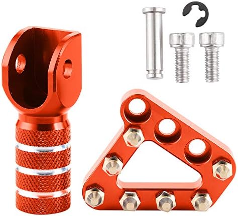 HISports Hinterradbremspedal + Schalthebel CNC Alu - Rot Für KTM 125-530