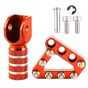 Embout de plaque d’étape de pédale de frein arrière embout de levier de changement de vitesse pour 125150200250350 SX SXF EXC(Orange)