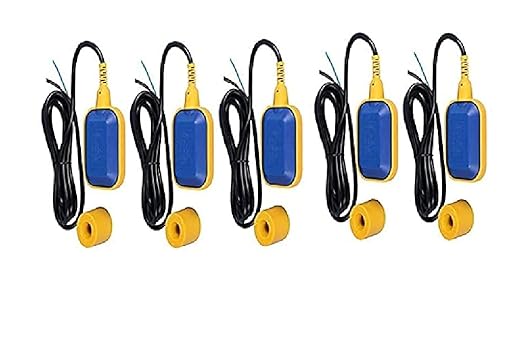 AMPEREUS 250 Volts Floaty Water Level Controller WLC Square Head Float Switch Wired Sensor Security System 5 PC