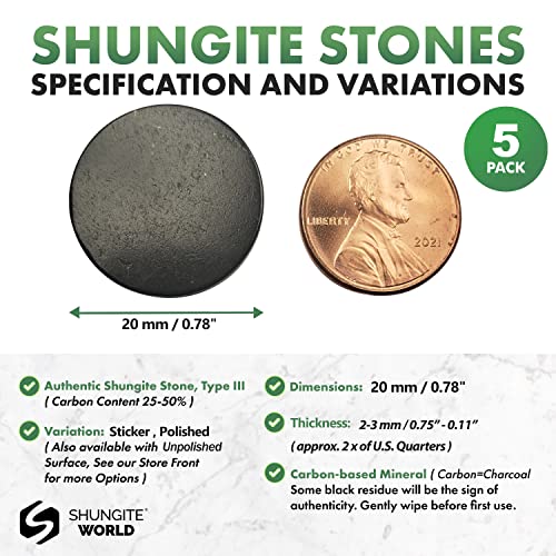 Shungite World, Shungite Adesivo de proteção EMF para telefone celular. Adesivos anti-EMF para telef