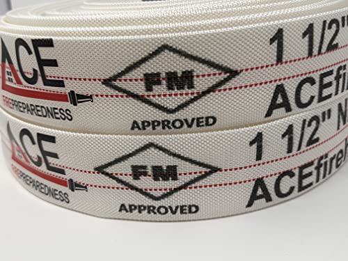 Fire Hose Fm New Improved Defense Hose 2-Pack Lightweight Attack Lay Flat Defense Fire Hose 75' X 1 1/2" Anodized Brass Plated Nh / Nst Couplings #TOP1