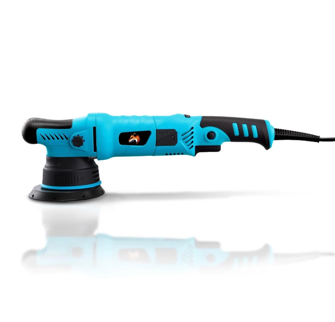 FOX Pulidora Orbital para Coche, 1000W, 6 Velocidades Variables 2200-5000 RPM, Base 150mm, Cable 4M, Color Turquesa y Negro, para Pulir y Encerar Coches y Barcos
