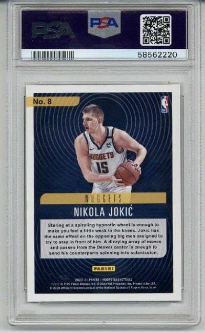 2020 Panini Hoops Hipnotized #8 Nikola Jokic Card Nuggets Psa 10 Low Pop Rare - Basketball Cards