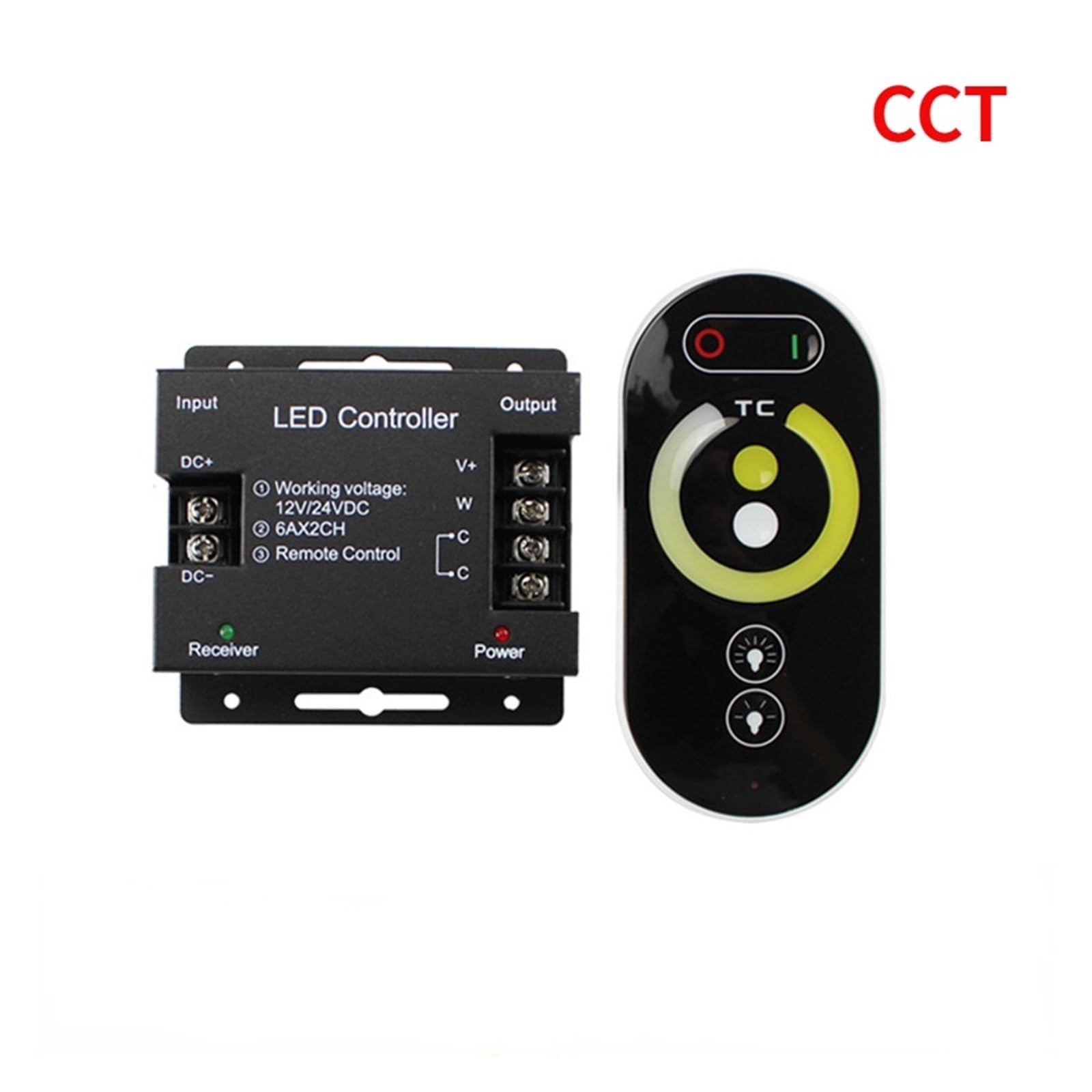 DC12-24V Taśma świetlna LED RF Touch Remote Control ściemniacz 12A 18A Nadaje się do 3528 5050 SMD COB CCT RGB Listwa świetlna do regulacji jasności (kolor: RGB)