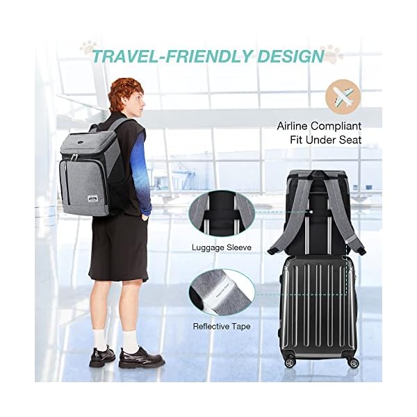 Lekesky-Dog-Travel-Backpack-with-2-Bowls-and-1-Dog-Training-Bag-Pet-Travel-Bag-Backpack-for-Dog-Supplies-Grey Lekesky Dog Travel Backpack - The Best Pet Travel Gear for Outdoor Adventures