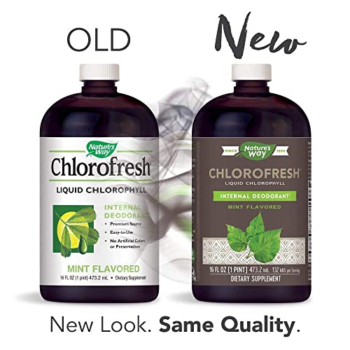 Nature's Way Chlorofresh Liquid Chlorophyll Internal Deodorant, Natural Mint Flavor 16 Oz (2 Pack) #TOP6