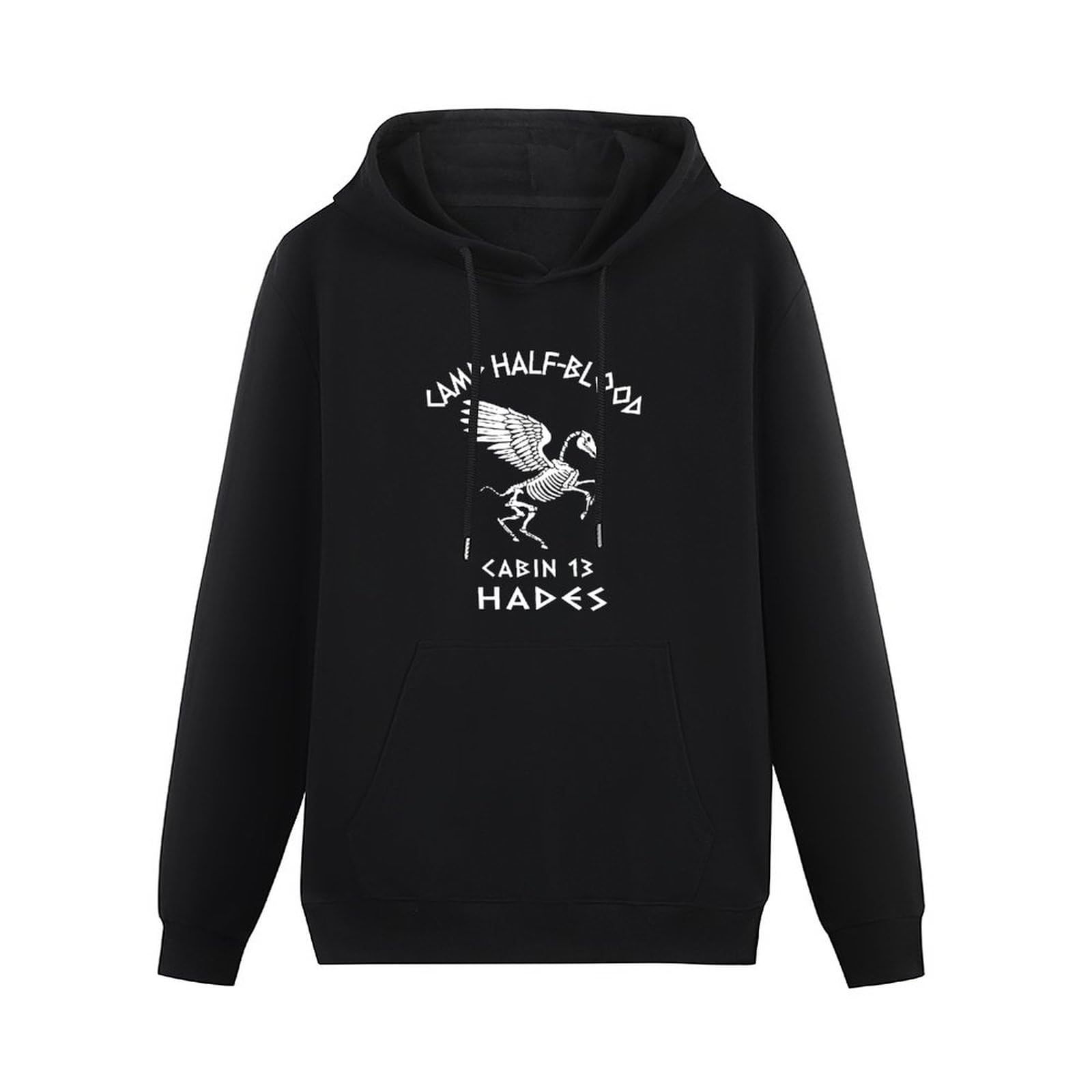 Besiege Boys Black Cabin 13 Camp Half Blood Skeleton Hades Percy Jackson Olympians Hoodies Pullover Hoody Sweatershirt M