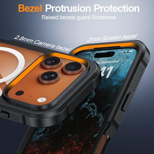 Coque iPhone 17 Pro intégrale haut de gamme compatible MagSafe avec verre