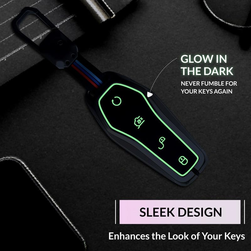 Image of NEODRIFT 'KeyShield' Car Key Cover for BYD Atto-3 (Shape 1, 04 Buttons) (Durable, Stylish, and 360 Protection)