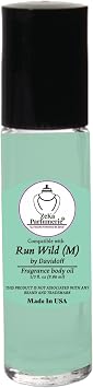 ZEKA PARFUMERIE Compare to Aroma Compatible with Run Wild by Davidoff for Men Fragrance Body Oil on 1/3 oz 9.86ml Travel Size Roll-On Botlle